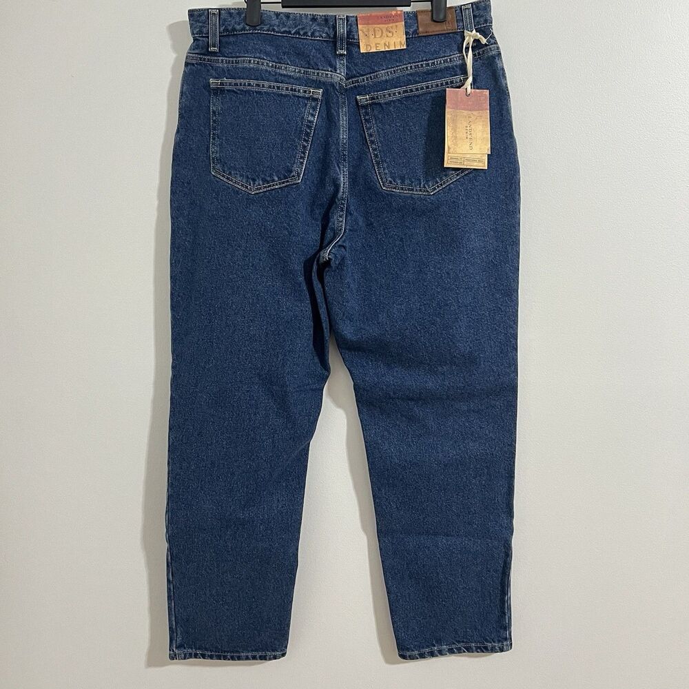 Lands End Jeans Size 16P‎ Blue Original Fit Traditional Waist Tapered Leg Denim
